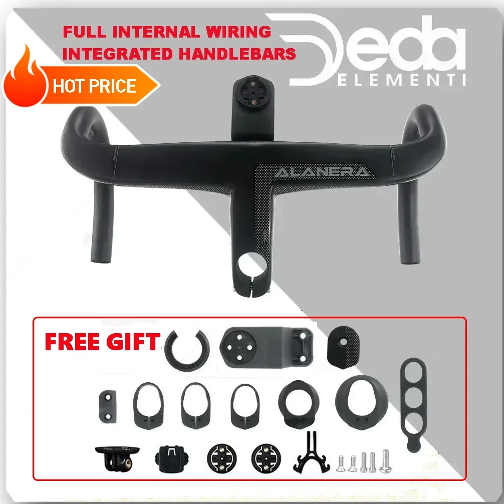 DEDA аланира карбоновый дорожный 380-440 мм полный внутренний проводной