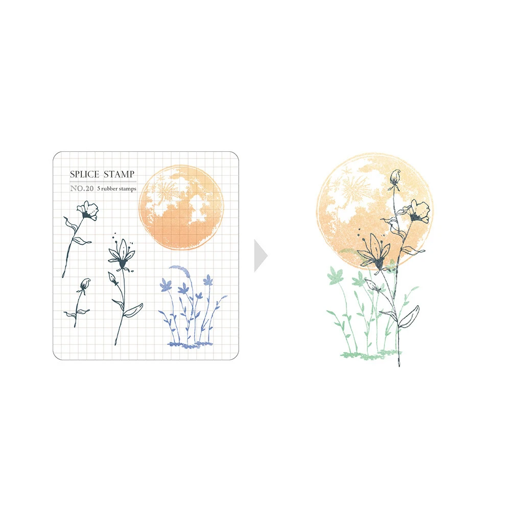 

2022 New Flower Splice Stamp Series Clear Silicone Stamps/Seal DIY Scrapbooking/photo Album Decorative Mini Stamp