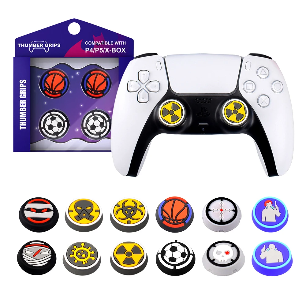 

4PCS PS5 Gamepad Controller Thumb Stick Grips Silicone Material for PS4/PS5/XBOX