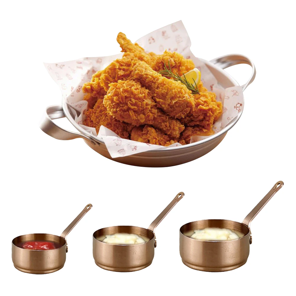 

Mini Stainless Steel Soup Pot Heating Pot With Handle Milk Butter 60/80/100ml Multifunctional Tableware Kitchen Tools