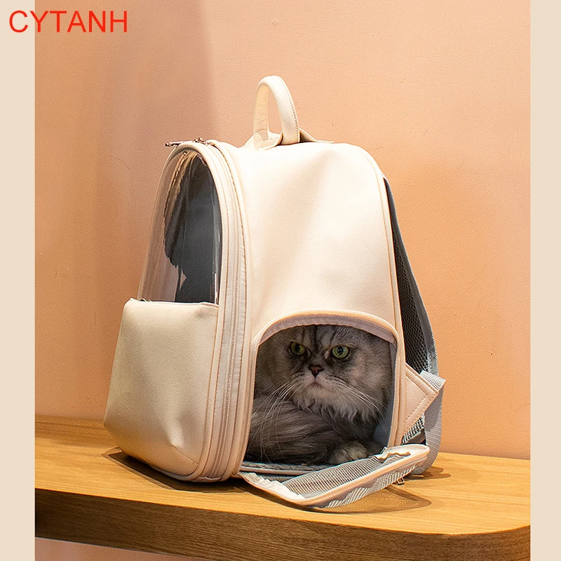 

High Face Value Cat Carrier Pet Supplies Cat Bag Backpack Going Out Portable Pet Bag Cat Transparent Backpack Dog Pack Cat