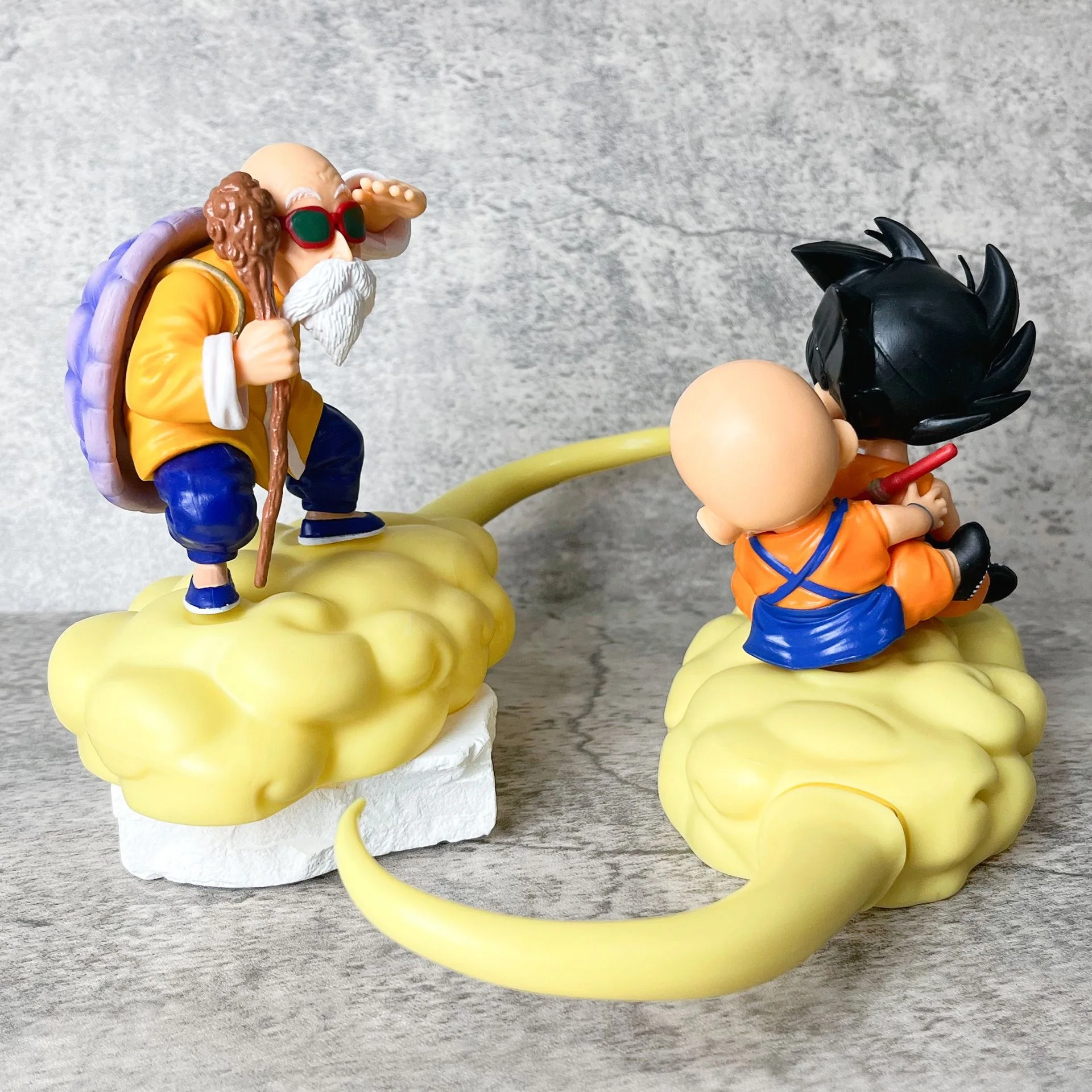 Фото Новая фигурка Гоку, Криллина и Мастера Роши из Dragon Ball на облаке Нимбус, статуэтка из ПВХ, декор для рабочего стола, коллекционный подарок на день рождения №3