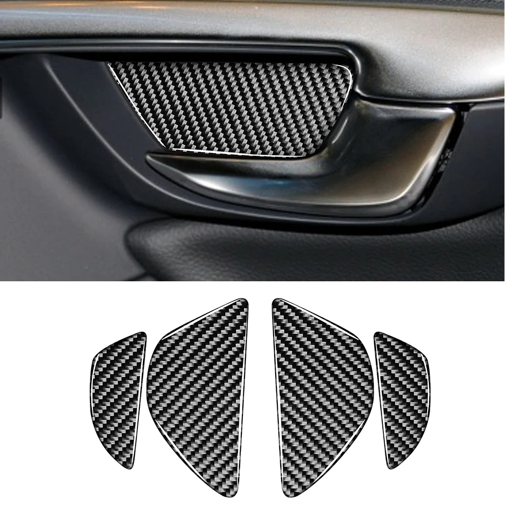 

for Volvo S60 V60 2010 2011 2012-2017 Inner Door Bowl Decoration Cover Trim Sticker Decal Car Interior Accessories Carbon Fiber
