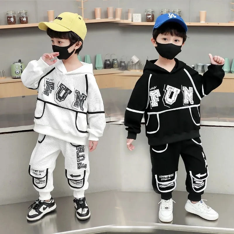 

Kids Boy Clothes Spring Autumn Children Sports Hooded Jacket Pants 2 Pcs Set Teenage Boys Casual Clothes Tracksuits 4-12 Years