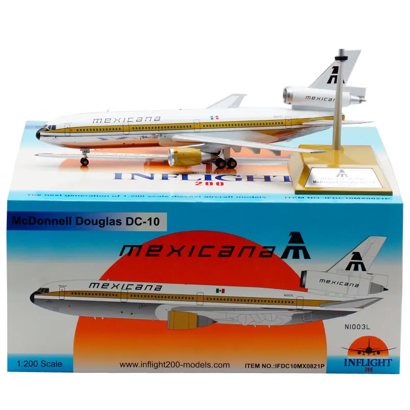 

Модель самолета из сплава для коллекции 1:200 для Дугласа DC-10-30 N821L Fiji Air Pacific airlines