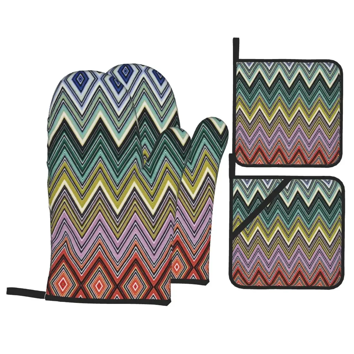 

Термостойкие рукавицы для кухни ZigZag 4 шт