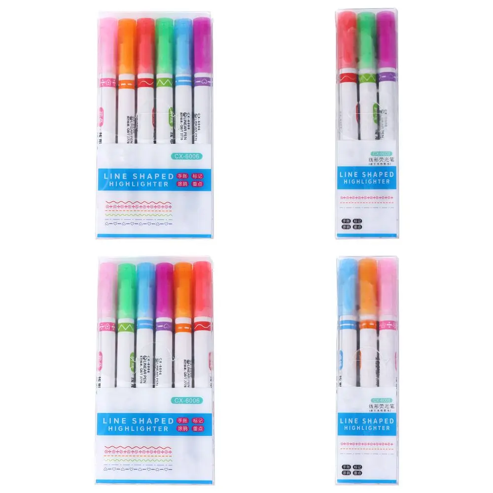 Supplies Writing Colored Pens Scrapbook Fine Tip Markers Curve Line Highlighter Pen Fine Point Pen Curve Line Marker