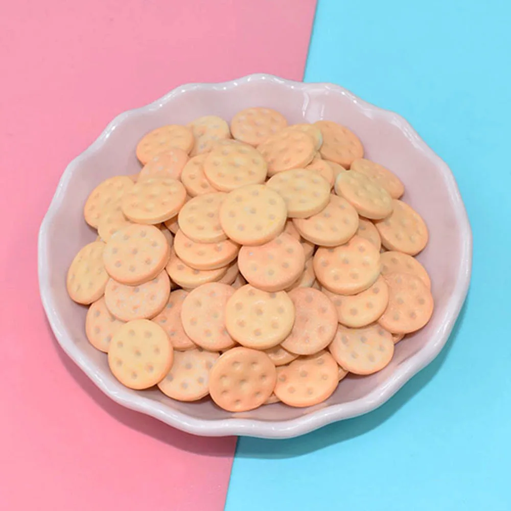 

10pcs Mini Kawaii Resin Biscuits Diy Scrapbooking Supplies Flatback Accessories Craft Figures Cabochons Miniatures Phone Decor
