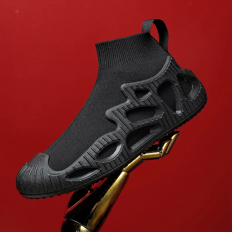 Новые летающие тканые туфли большого размера спортивная повседневная дышащая