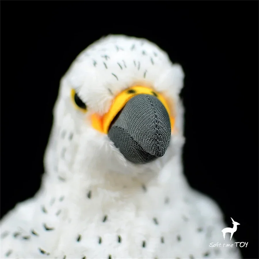 Фото Плюшевая игрушка Gyrfalcon: реалистичный белый сапсан, имитация снежного сапсана, плюшевая кукла-ястреб, подарок №3