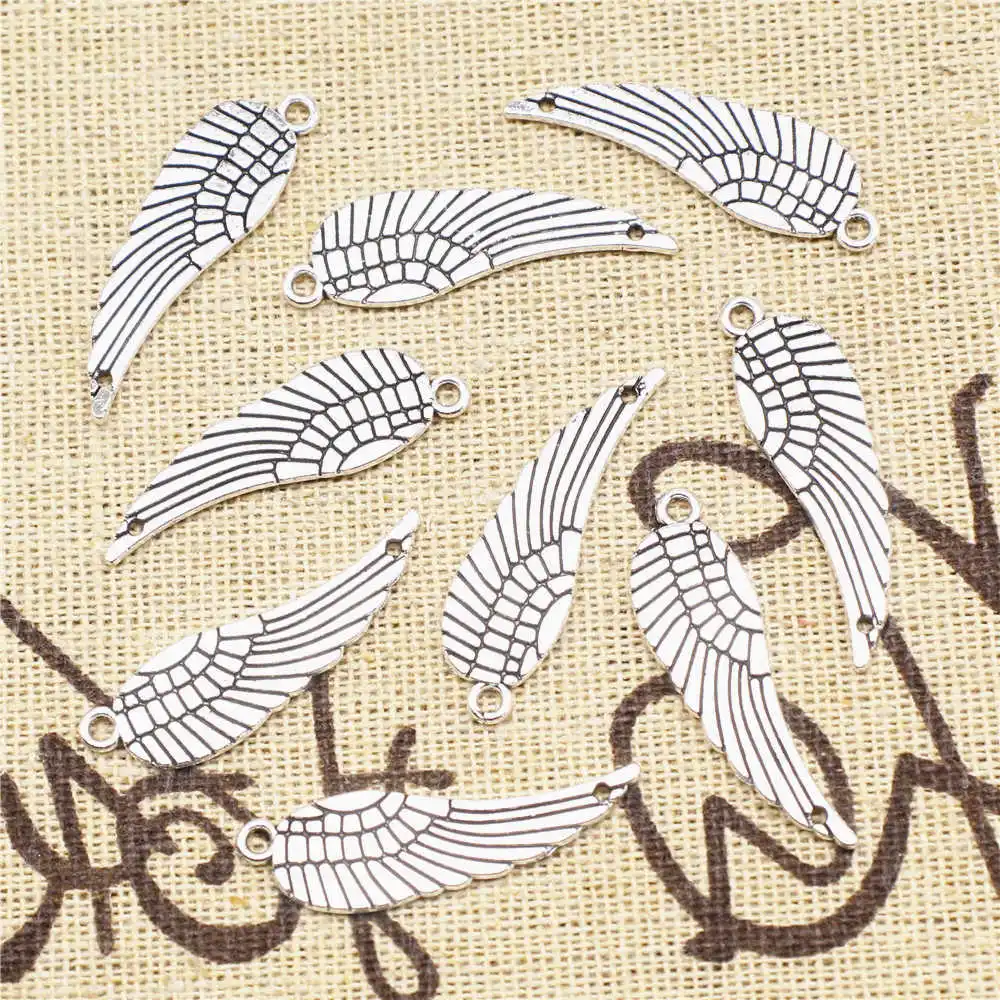 

Wings Connector Jewellery Making Supplies Antiqu 9X30mm Antique Silver Color 20 Pieces