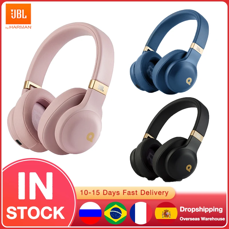

JBL E55BT Wireless Headset Stereo Noise Reduction Over-ear Earphones Deep Bass Sound Sports Game Foldable Earpiece With Mic