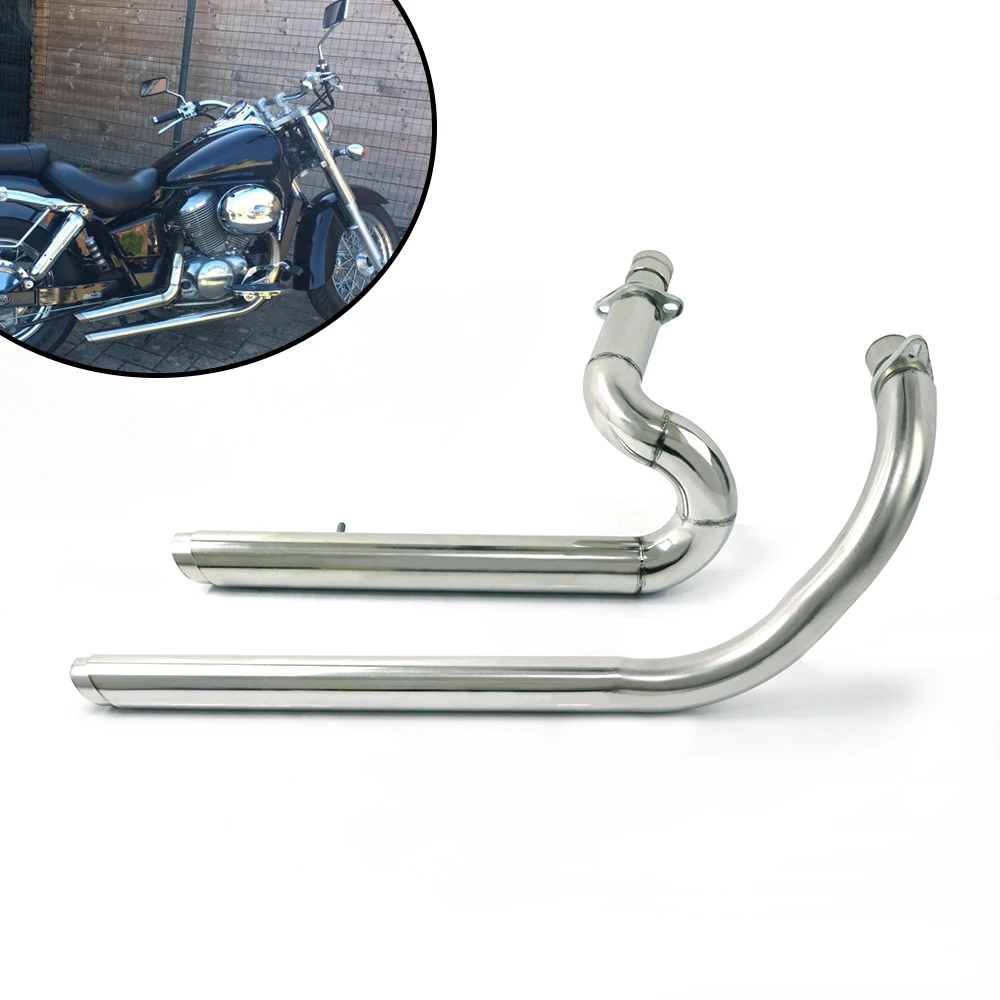 

Motorcycle Shortshots Staggered Exhaust Pipe Kit Silencer Mufflers For Honda Steed Shadow 400 600 VLX400 VLX600 VT600C All Year