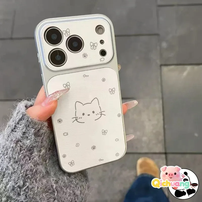 Фото Милый чехол для телефона с изображением мультяшного кота для Samsung Galaxy A57 A56 A55 A54 A53 A52 A52S A51 A50 A50S A30S A73 A72 A71 из искусственной кожи. №4