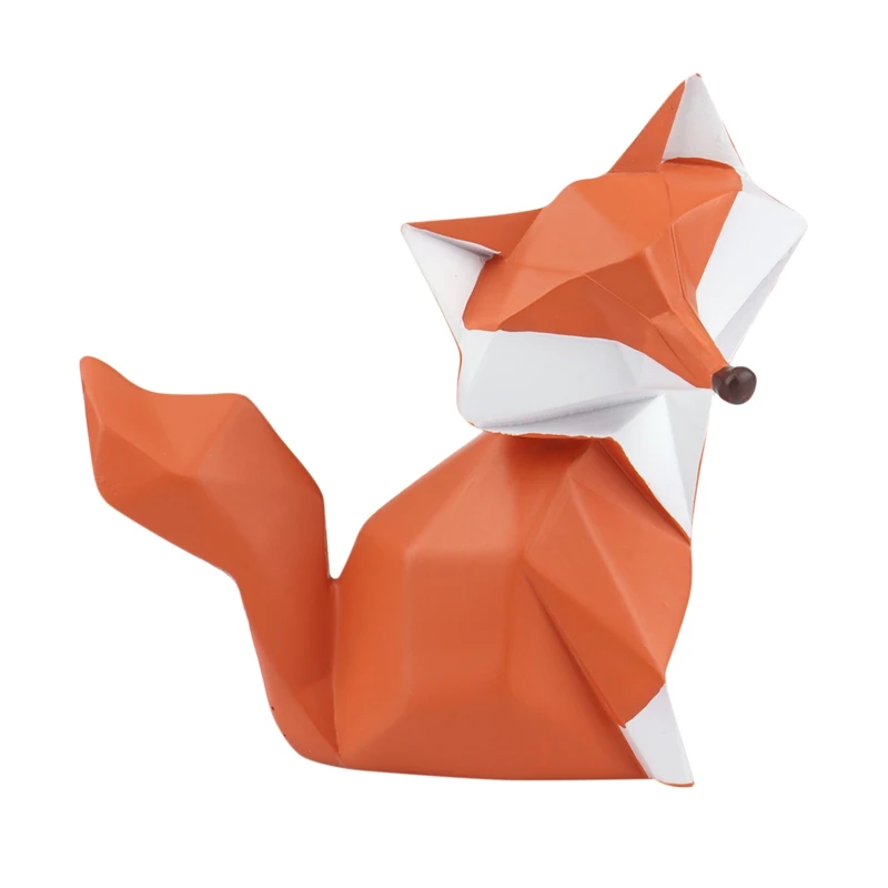 

Популярная современная статуя лисы геометрическое украшение животных Гостиная ТВ шкаф крыльцо