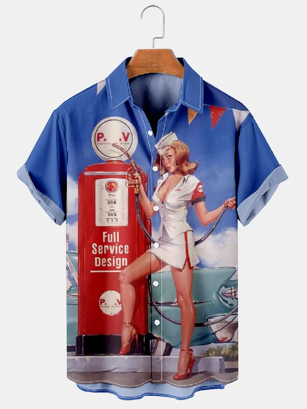 Летние гавайские сексуальные рок-женские мужские рубашки в стиле хип-хоп Монро с