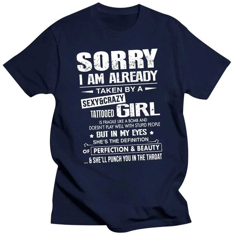 Извините я уже купил сексуальную и безумную татуированную футболку для девушек