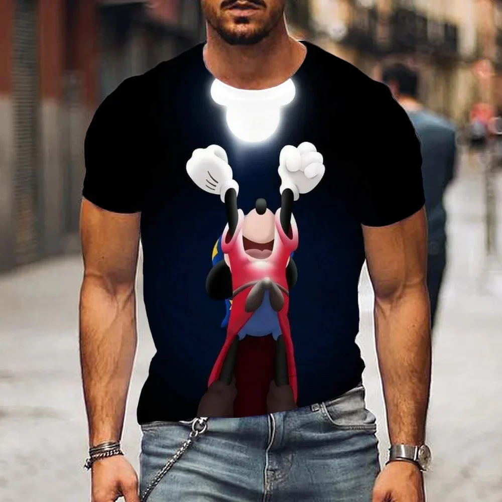 Новинка 2024 футболка с 3d рисунком Микки Мауса из Диснея принтом пары модные