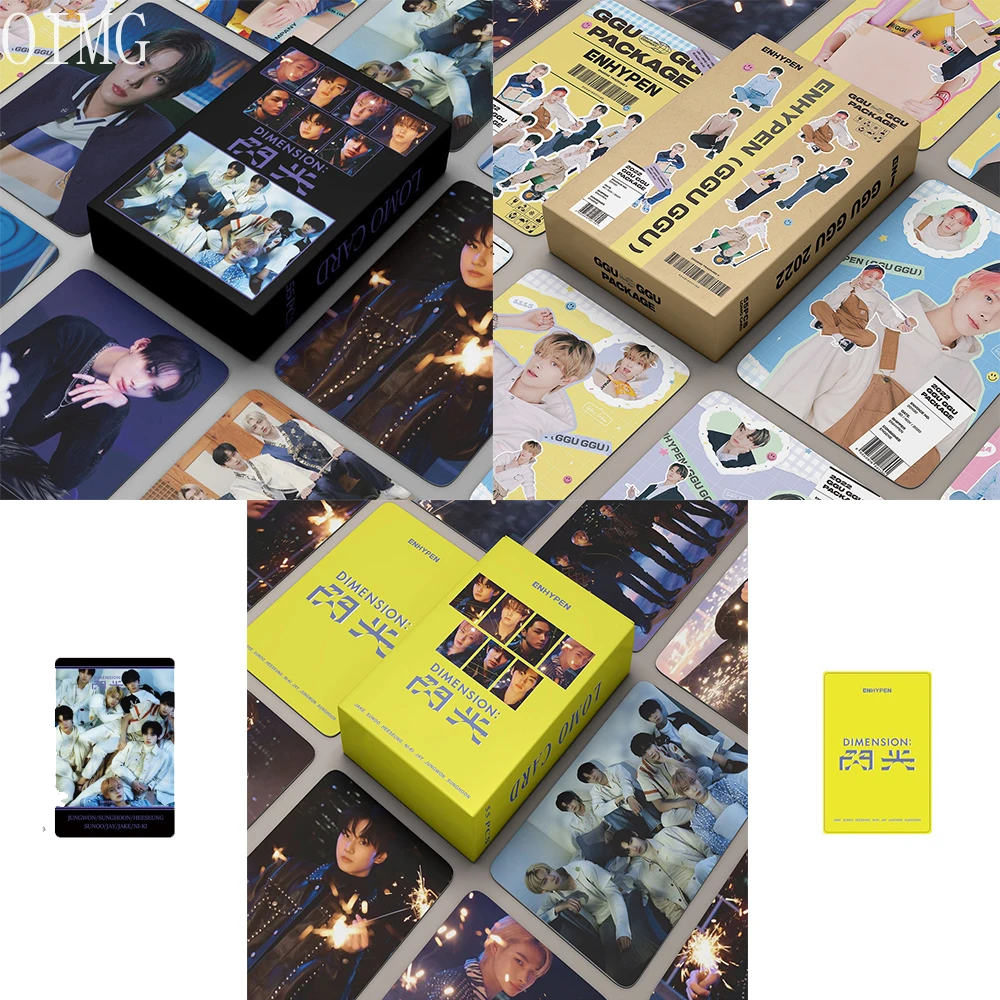 

55Pcs/Set Kpop ENHYPEN Postcard New Album GGU GGU PACKAGE DIMENSION : ANSWER Lomo Cards EN-CONNECT Korean Photocard Poster