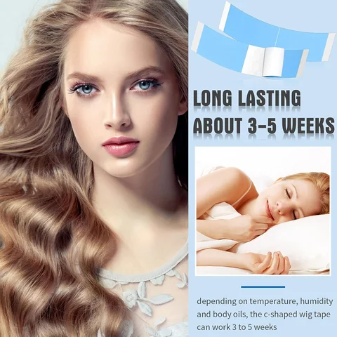 36 шт. лента для системы волос, двухсторонняя клейкая лента для кружевного парика, лента для легкой очистки, разделение на два, четыре и восемь