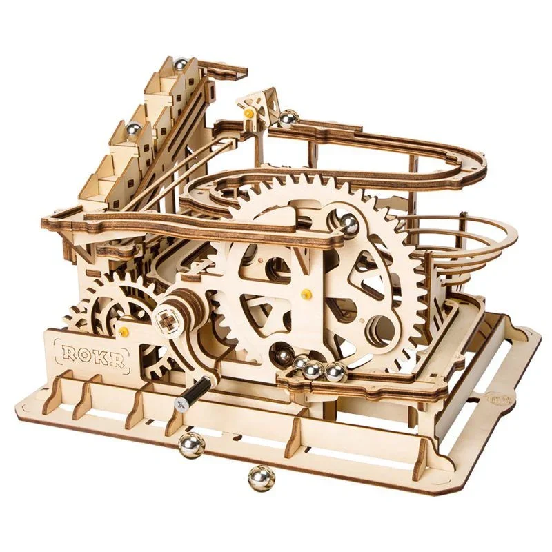 

GSF 3D Wooden Puzzle Marble Race Run Maze Balls Track Coaster Model Building Kits Toys for Children Drop Shipping
