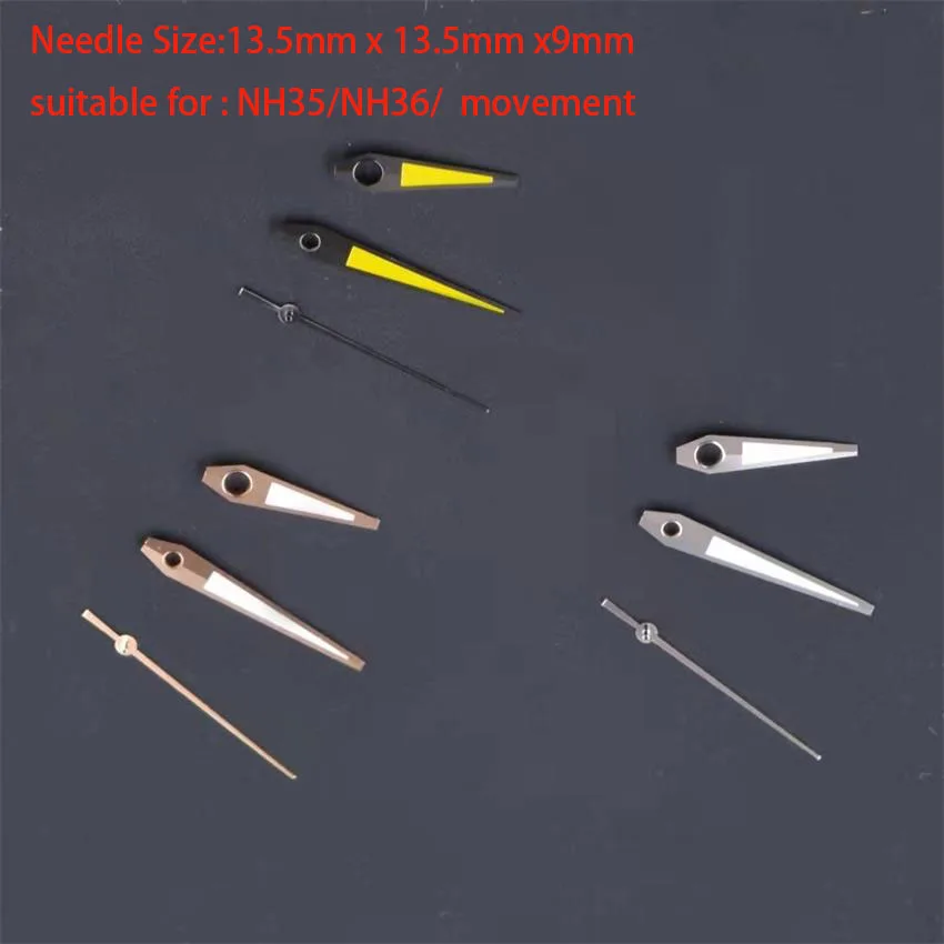 

Аксессуары для часов мужские часы с тремя стрелками подходит для NH35A/36A двигающиеся руки мужские часы t Di Men sions 13,5 мм x 13,5 мм x 9 мм NO:22