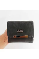 mini polo black nubuck wallet womens wallet leather coin coin paper card holder multi purpose crazy sturdy quality
