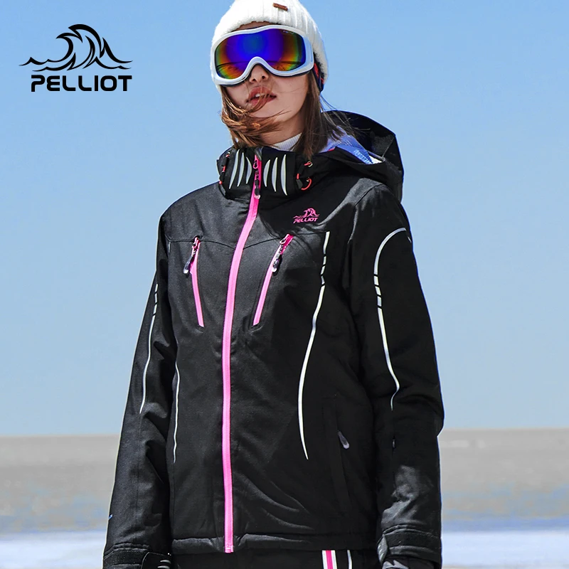 Женский зимний костюм для сноуборда, одежда для катания на сноуборде, костюм для катания на лыжах, водонепроницаемая ветрозащитная зимняя куртка с температурой до-30 ℃, женская одежда