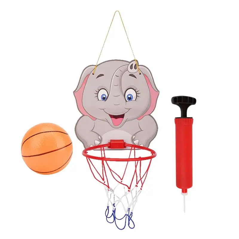 

Kids Basketball Hoop Kit Cartoon Creative Animals Basketball Stand Outdoor Indoor Movement Ability Developing Game Sports Toys