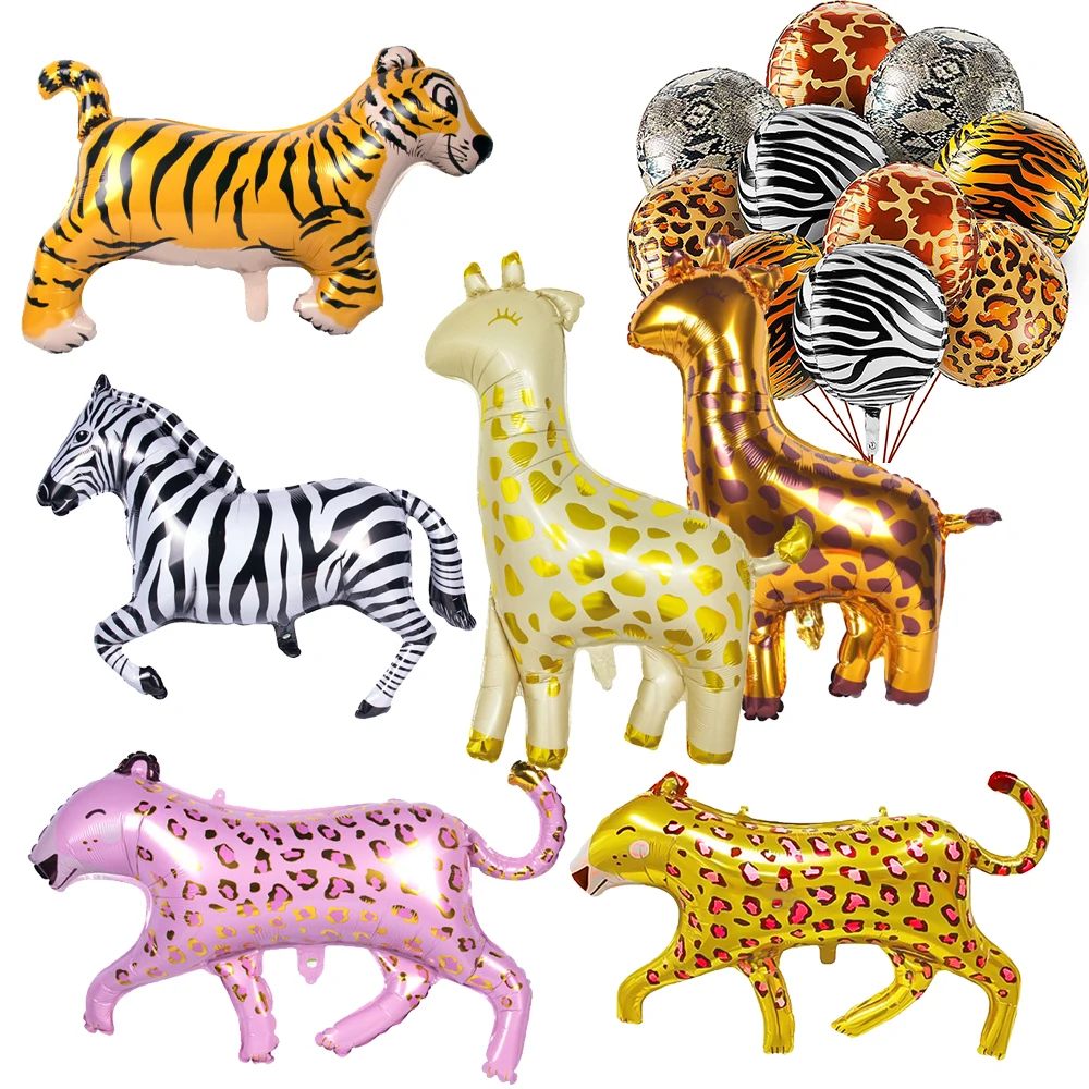 Тигр Лев жираф Зебра лошадь Леопардовый принт сафари искусственный слон