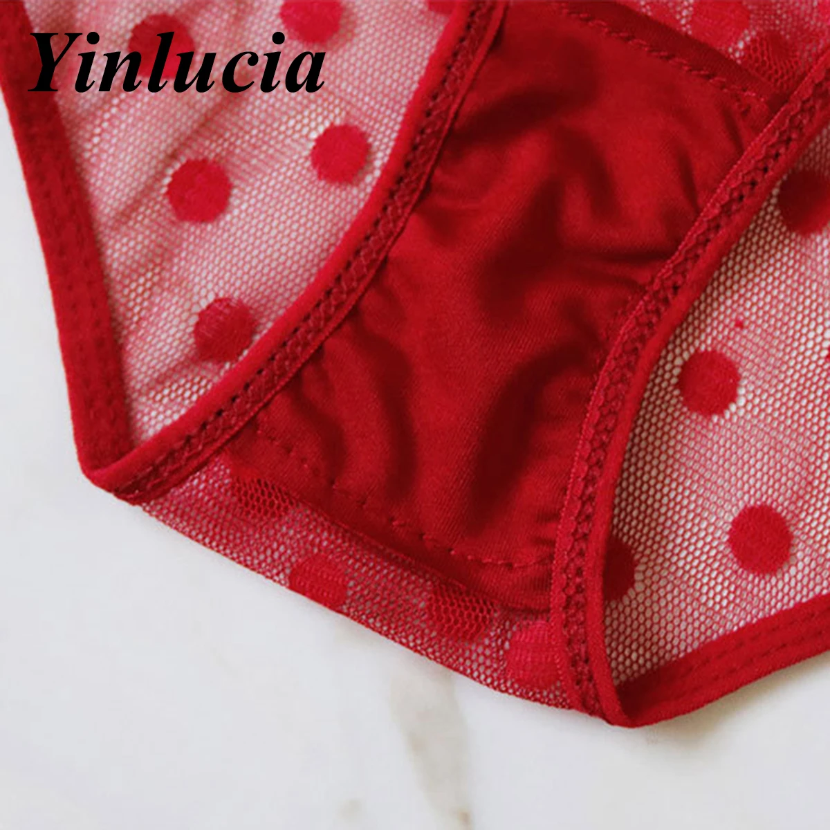 Комплект сексуального нижнего белья из 2 предметов для косплея тонкий кружевной