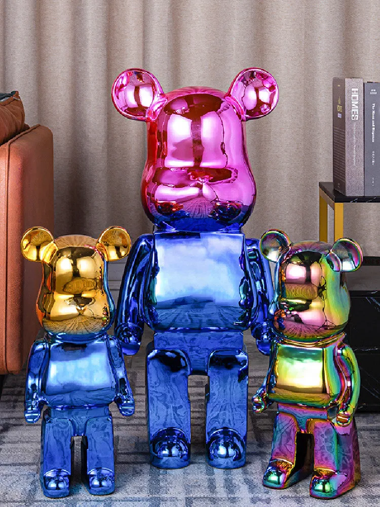 

Bearbrick, 400%, фигурка медведя из кирпича, 35 см, модель медведя из медведя, украшения для гостиной, украшение для стола, домашний декор