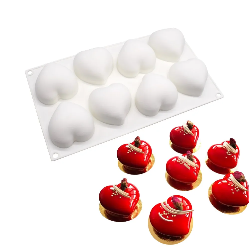 

8 отверстий, 3D искусственное ремесло, мыло, свеча, форма для мусса, торта, льда, инструмент для украшения торта, Аксессуары для выпечки