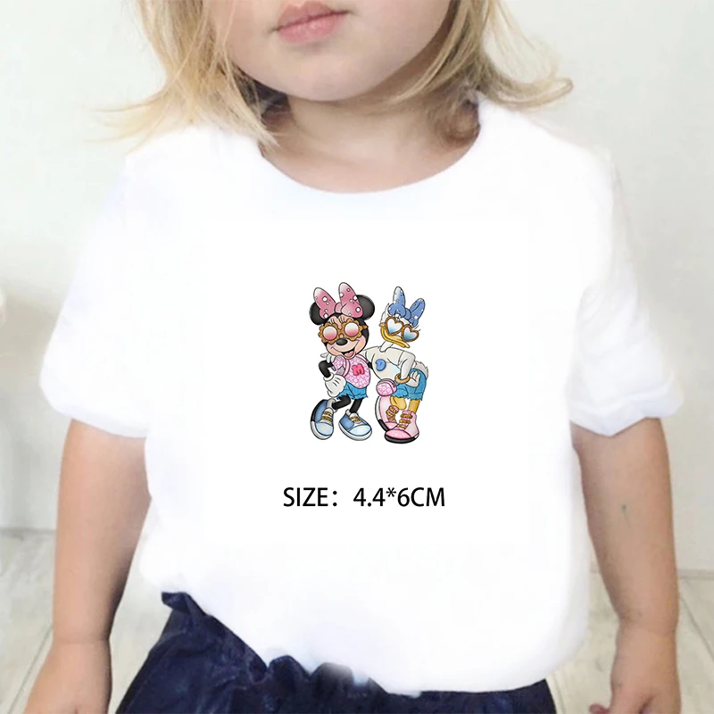 

Disney Mickey Mouse Patches for Clothing Cartoon Heat Transfer Stickers for Women T Shirts/Sweatshirt Boys Girl Kawaii Appliques