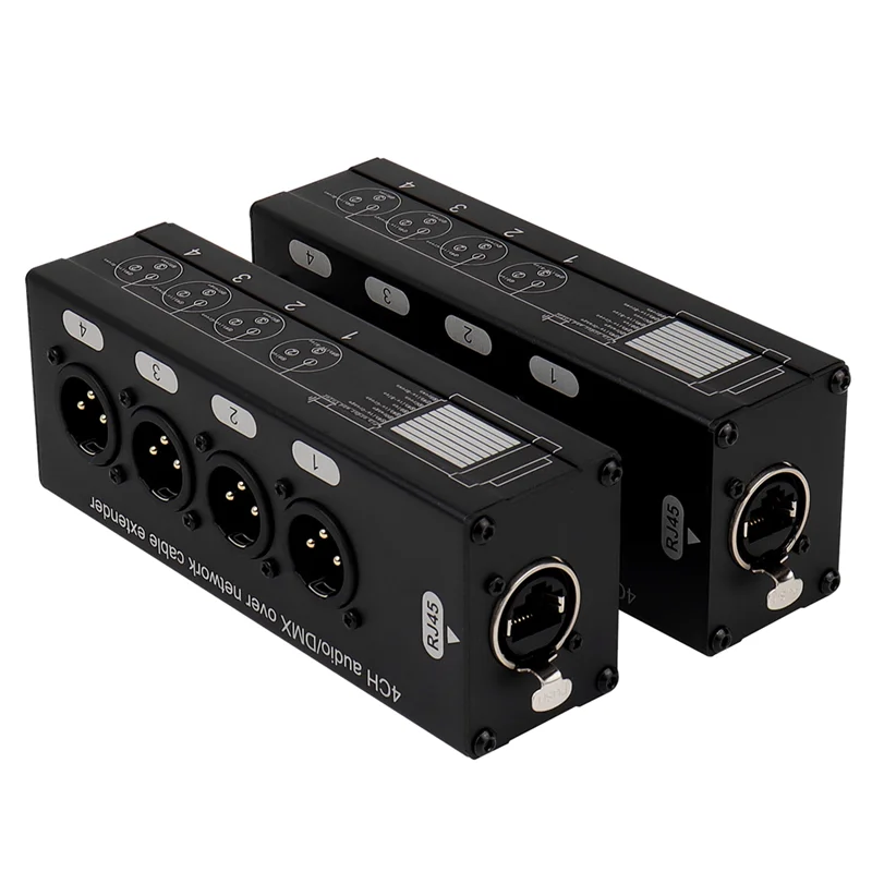 Фото AS95-1Pair 4-канальный 3-контактный удлинитель аудиокабеля XLR или 6,3 мм и DMX над сетевым кабелем, удлинитель аудио сети XLR «папа» + «мама» №4