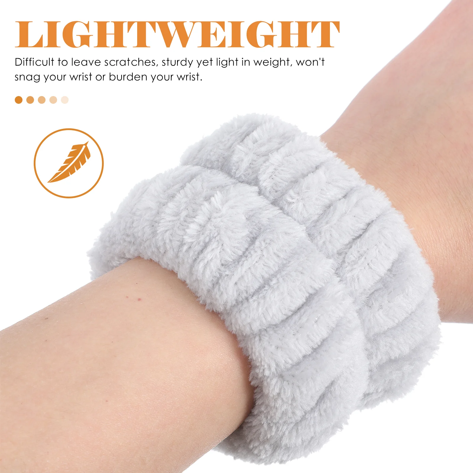 

2 Pcs Hair Band Wrist Strap Supple Face Wash Wristbands Flannel Bath Wrap Elastic Headbands Washing Yoga