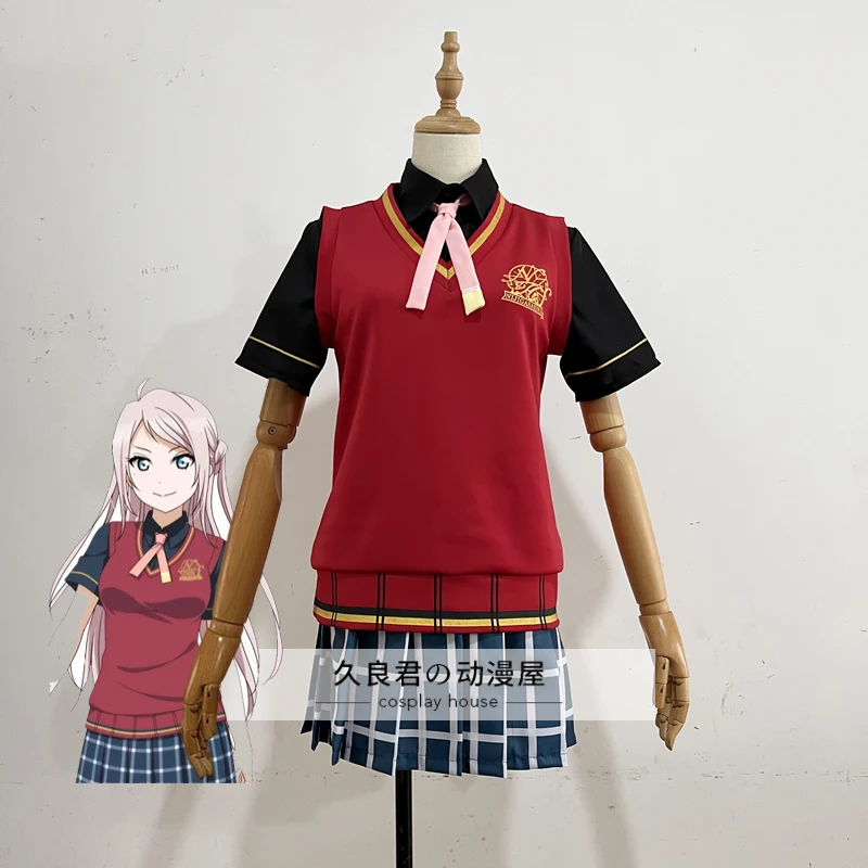 

Love Live Nijigasaki Zhong Lanzhu Cosplay Costumes Women Summer School Uniform Halloween Outfits Anime Suit Custom Made