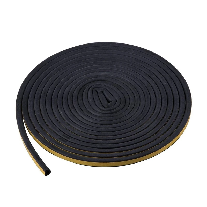 

2X Self Adhesive Sealing Strip Door Insulation Strip 5M Black D Shaped Car Door Seal Glue Strip For Door And Window