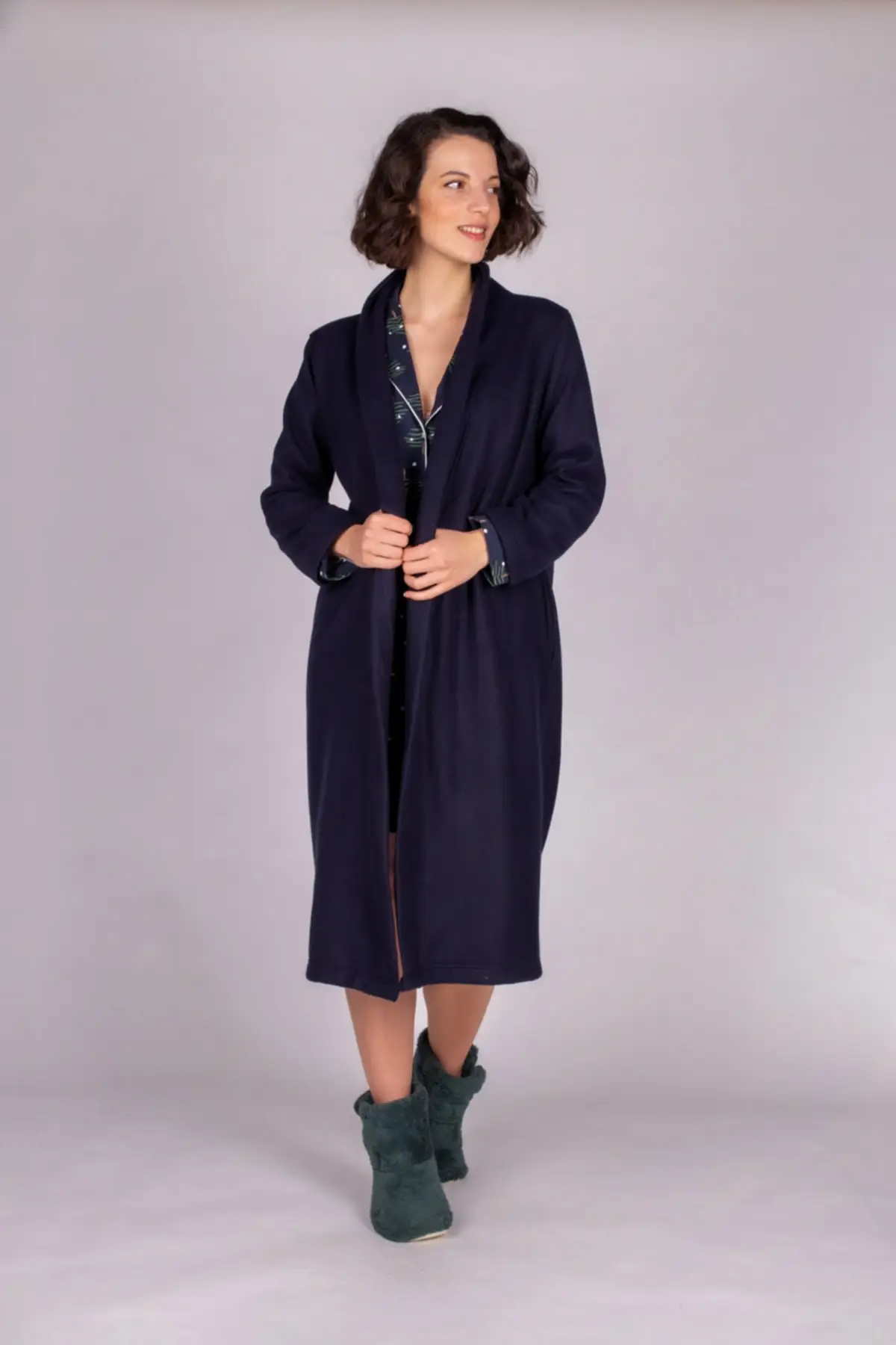 

Халат флисовый длинный Модный женский, пикантный пеньюар, кимоно, халат для невесты