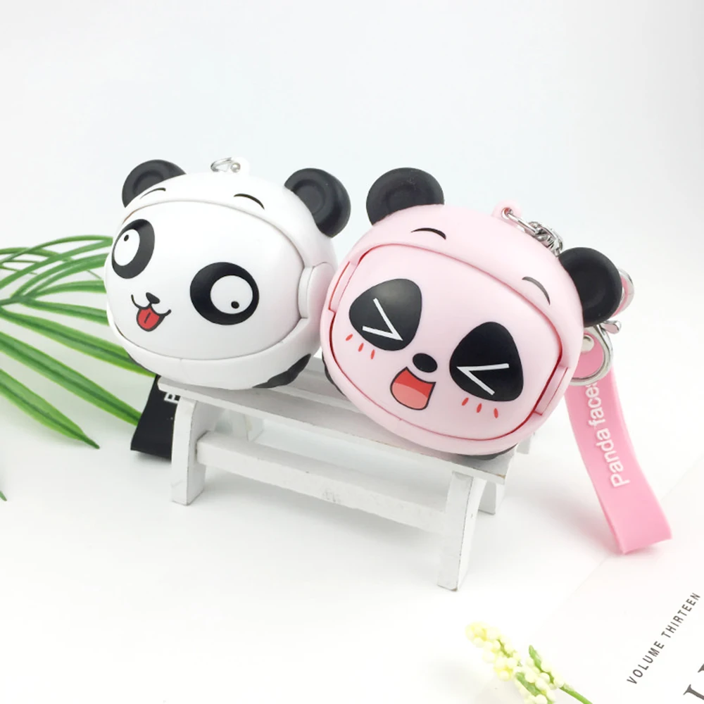 

Cute Cartoon Face Change Panda Keychains Animal Key Ring Charm Car Key Kids Toy Kawaii Doll Keyrings 2022 Key Chians