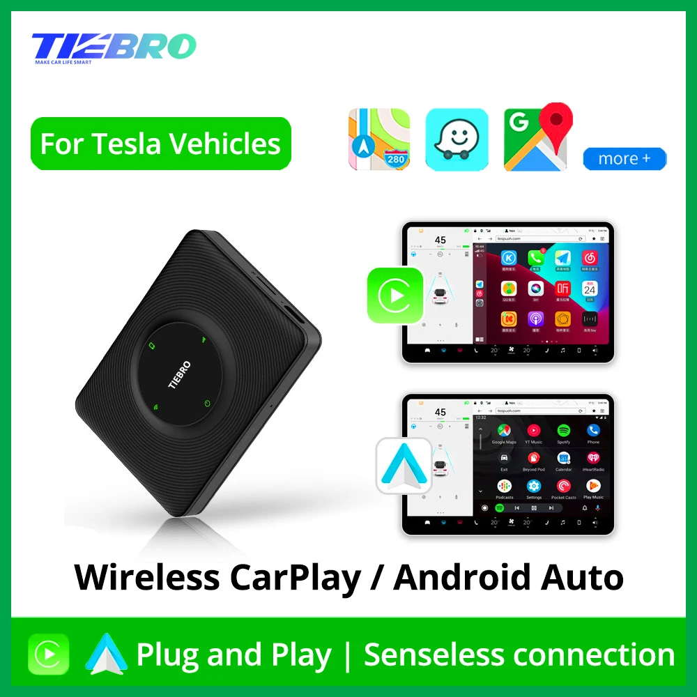 

Carlinkit T2C 4,0 для Tesla Model 3 Y S X Mini Box, беспроводной CarPlay, Android, автоматическое обновление, автоматическое подключение, искусственная кожа, Wi-Fi USB-адаптер