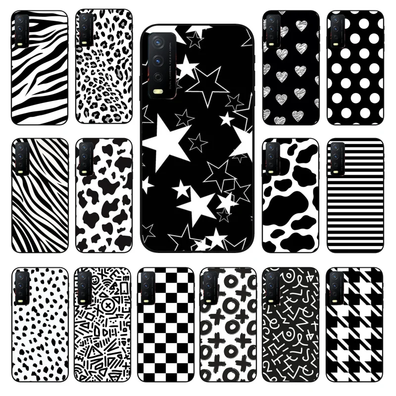 

Cow zebra Leopard Dot Black Art Phone Case For VIVO Y53S Y33S Y22S Y11S Y31 Y21 Y70 Y20 Y21S Y72 Y35 Y51 Y01 V23E V21 V23 V21E