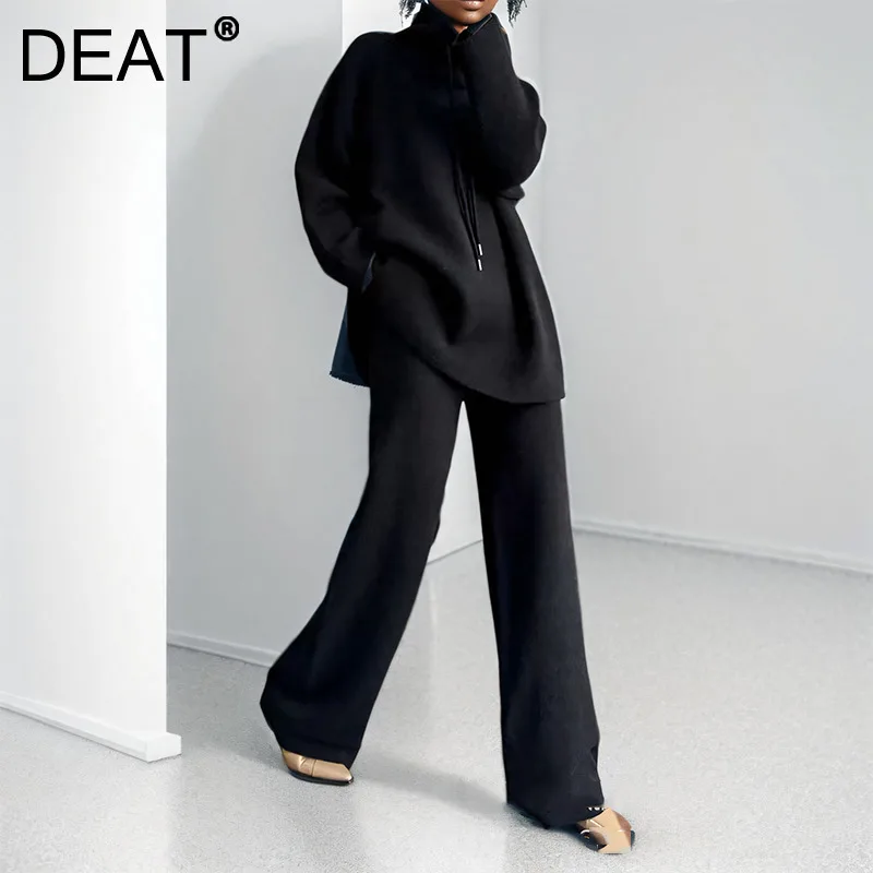 DEAT 2024 новый зимний свободный повседневный спортивный женский комплект из двух