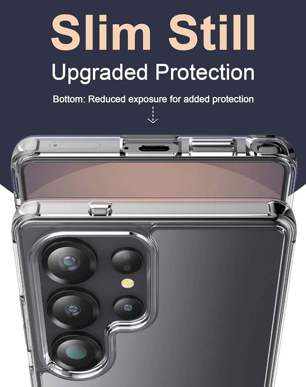 Гибридный чехол для телефона Samsung Galaxy S25 S24 S23 FE ультратонкий прозрачный