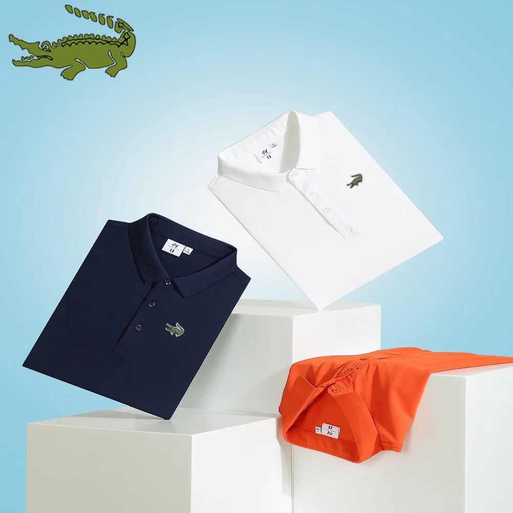 

New Men's Embroidery Hot Selling Polo Shirt Spring and Summer Business Leisure Breathable Lapel Polo Shirt for Man