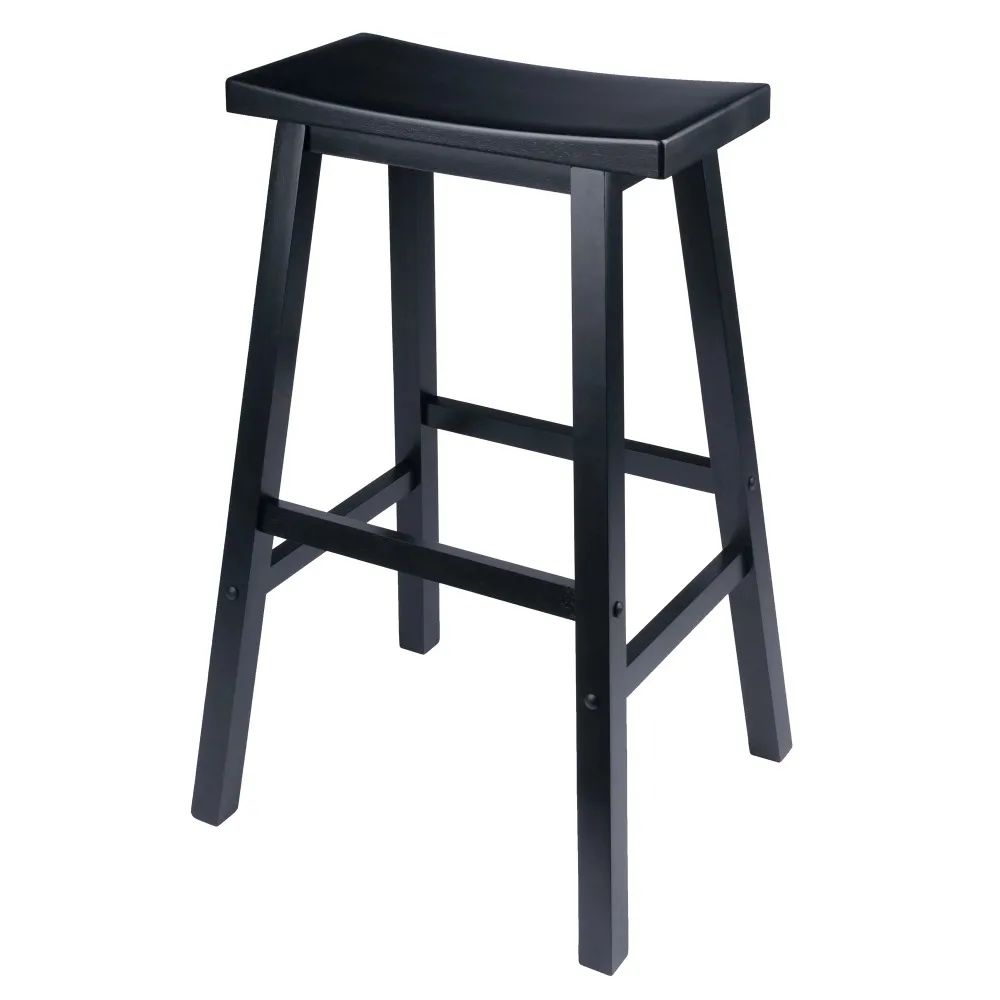 

Winsome Wood Satori Saddle Seat Bar Stool, Black Finish
