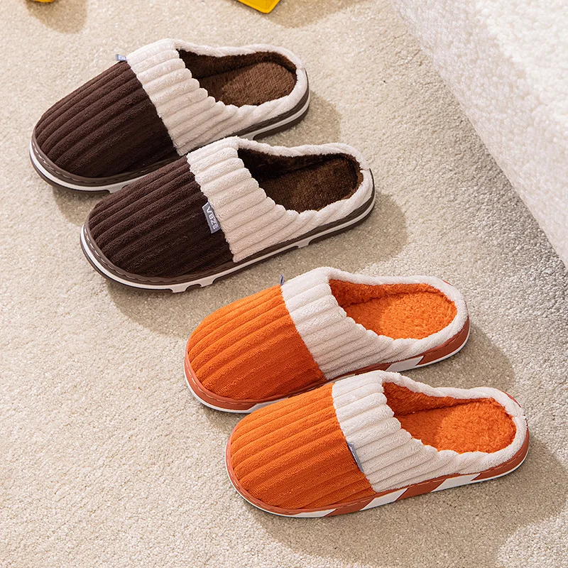 Wholesale House Slippers Soft Cloud Fluffy Slippers Winter Warm Home Slippers Corduroy Multicolor Non-Slip Indoor Sides Slippers