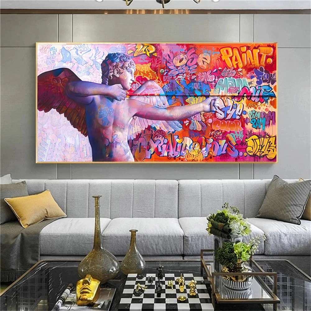 

Goddess Of Love Cupid Vaporwave Sculpture Posters Graffiti Art Canvas Paintings Prints Ancient Greece Pictures For Living Room