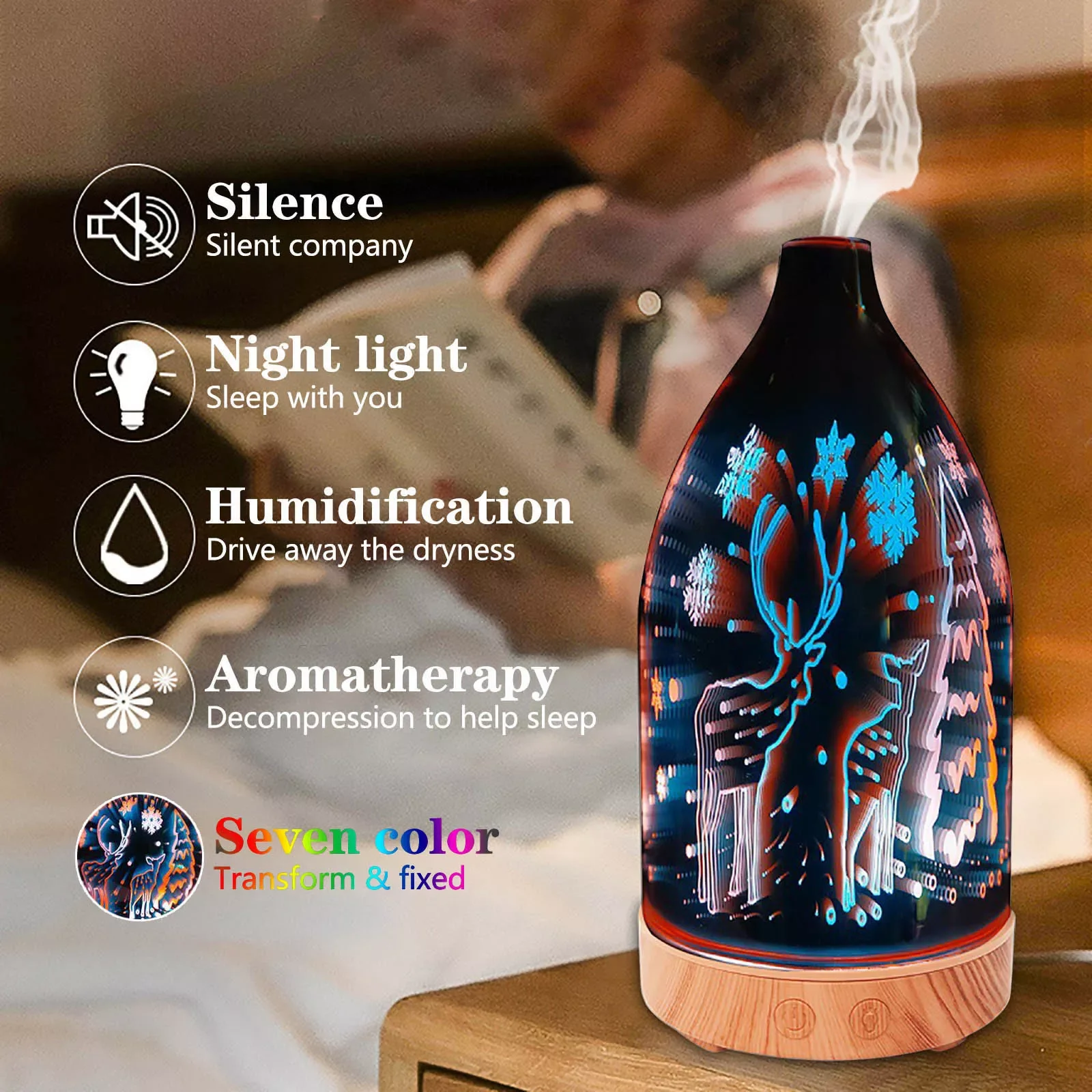 

NEW2023 Art Esthetics Air Diffuser Humidifier Aromatherapy Home Essential Oil Aroma Diffuser Ultrasonic Mist Maker Air Purificat