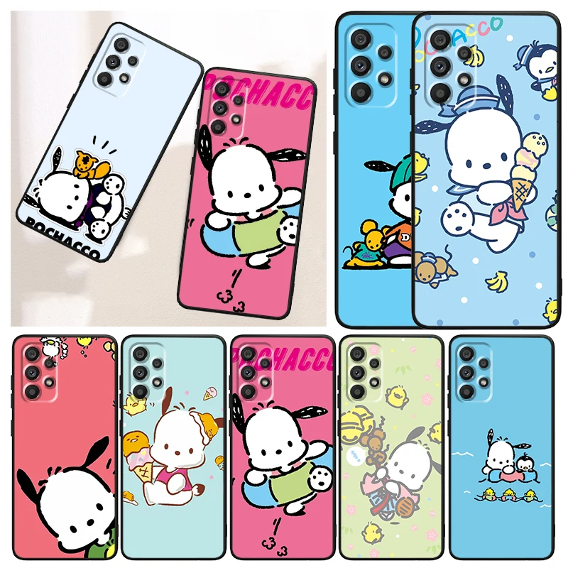 

Pochacco Art Cartoon Dog Phone Case For Samsung A73 A72 A71 A53 A52 A51 A42 A33 A32 A23 A22 A21S A13 A04 A03 5G Black Funda